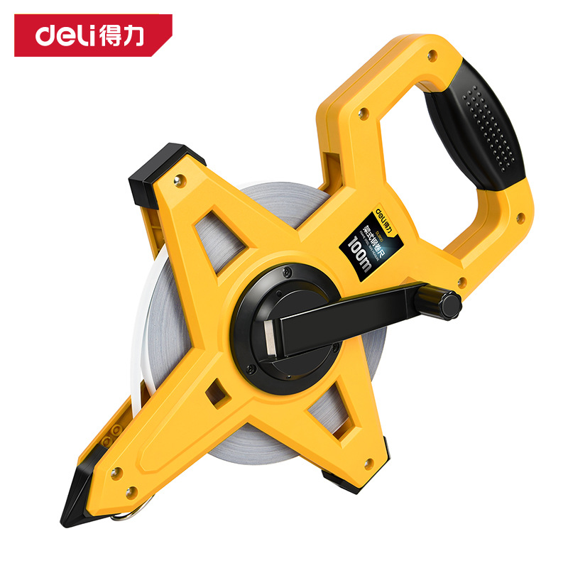 得力塑壳架式钢卷尺