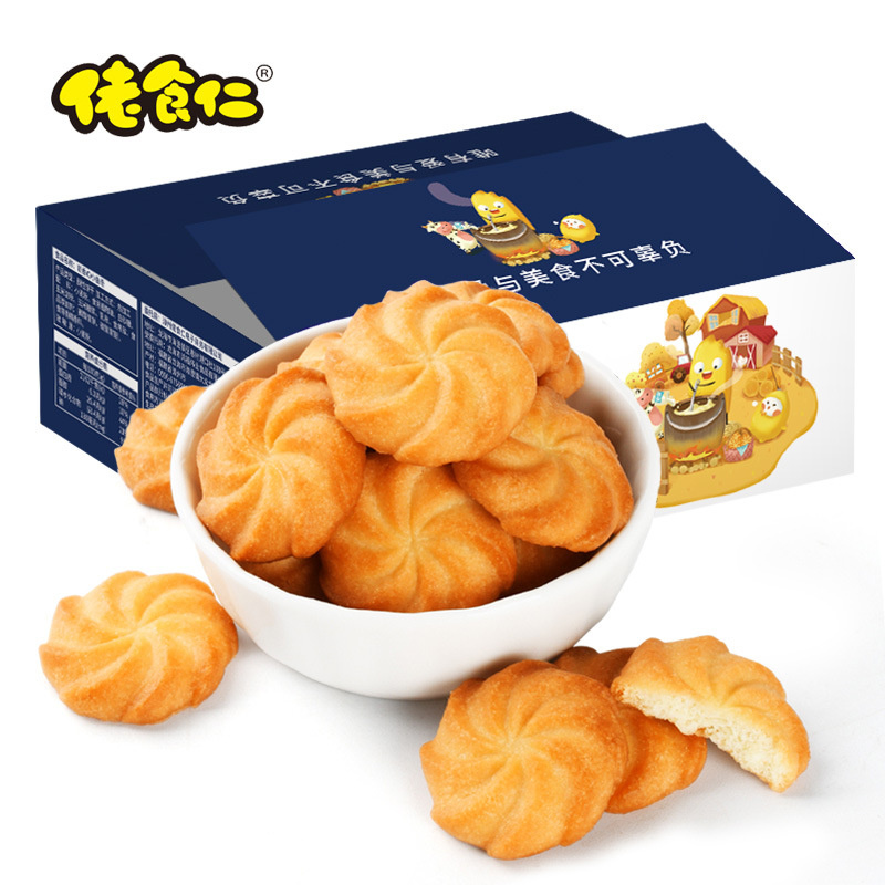 佬食仁 奶香曲奇饼干	400g/箱